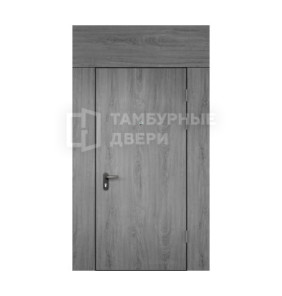 Дверь тамбурная глухая с фрамугой и перегородкой винорит — ламинат ТД-97